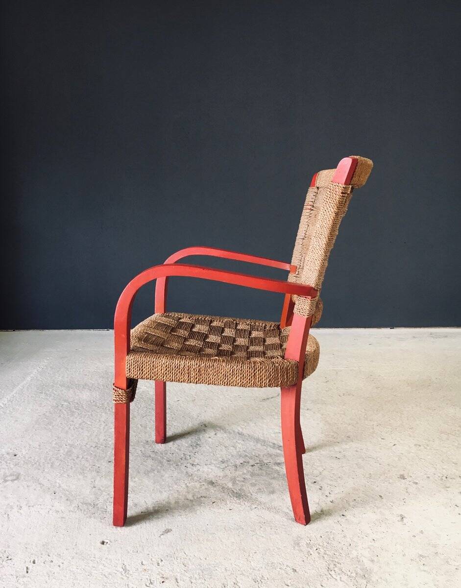 Vintage Mediterranean Rope Armchair, France, 1930s