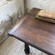 19th-century castle table, carved solid oak, 190cm.