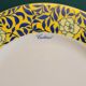 6 flat plates Cacharel floral decoration yellow and blue