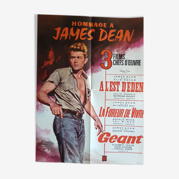 Tribute to james dean veritable poster of cinema 60x80