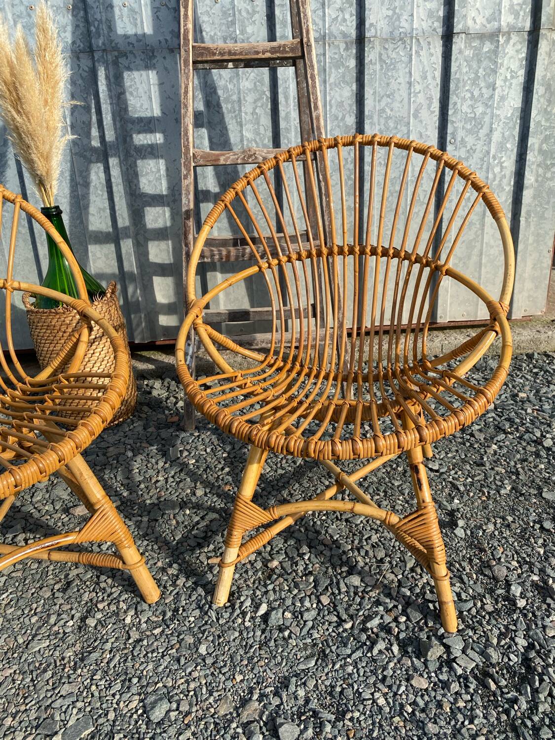 Paire de fauteuil en rotin