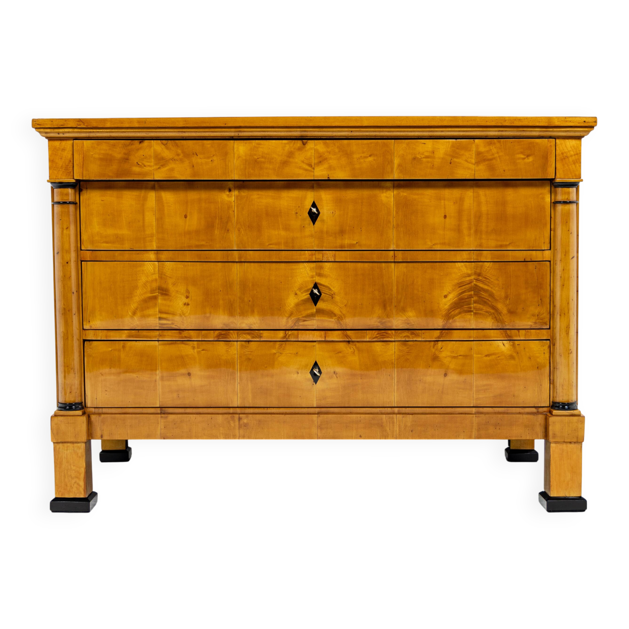 Biedermeier commode in birch veneer 1820-1830