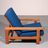 Fauteuil relax Getama en chêne avec dossier réglable, Hans J. Wegner GE421