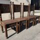Set of 4 Breton chairs in solid wood
