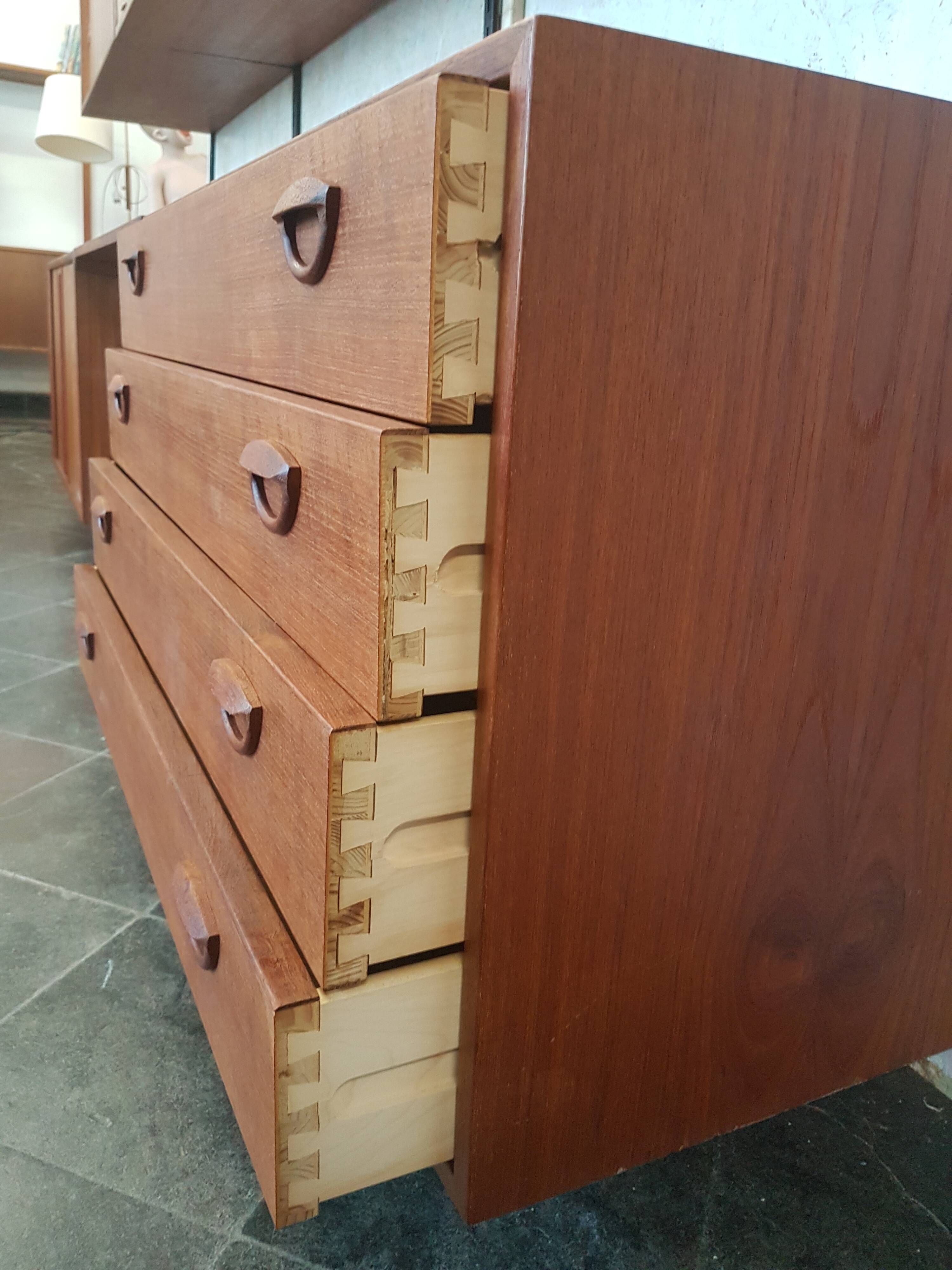 Vintage Kai Kristiansen XL teak shelving, wall unit