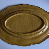 Glazed earthenware country dish with fluting, Provence 1950.