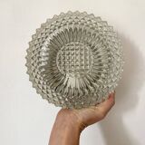Vintage round molded glass ceiling light