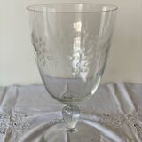 Crystal cup with grape decoration