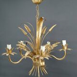 Gilded candlestick with ears of wheat, Hollywood Regency, circa 1960