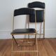 Lot de 2 chaises pliantes skai et métal