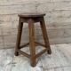 Tabouret d'atelier en teck massif