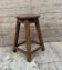 Tabouret d'atelier en teck massif