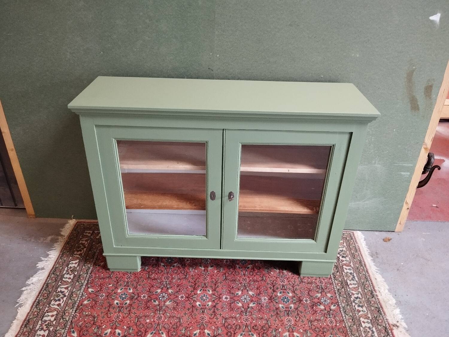 Large old glazed buffet