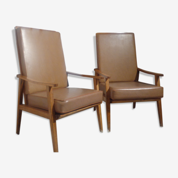 Pair of vintage Scandinavian armchairs of the years 60