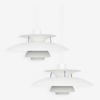 Pair of Danish vintage pendant lamps by Poul Henningsen, Louis Poulsen, 1958