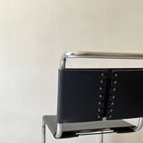 2 B33 chairs in chromed metal and black leather