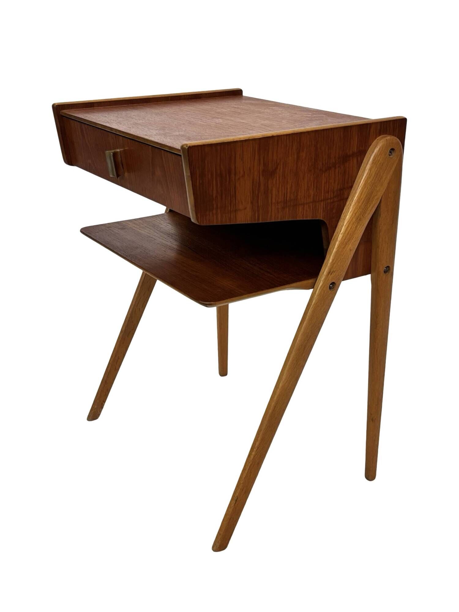 Vintage Scandinavian teak side table/bedside table and 60's Design