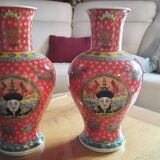 Pair of large Chinese vases in imperial style