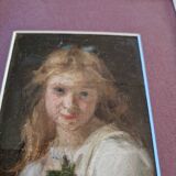 Jules Cyrille Cavé (1859-1946) - Oil on canvas - Portrait of a young girl