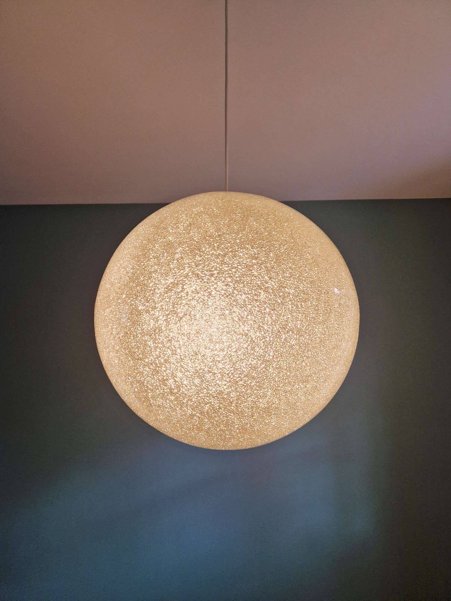 XXL spherical resin pendant light, 1960s