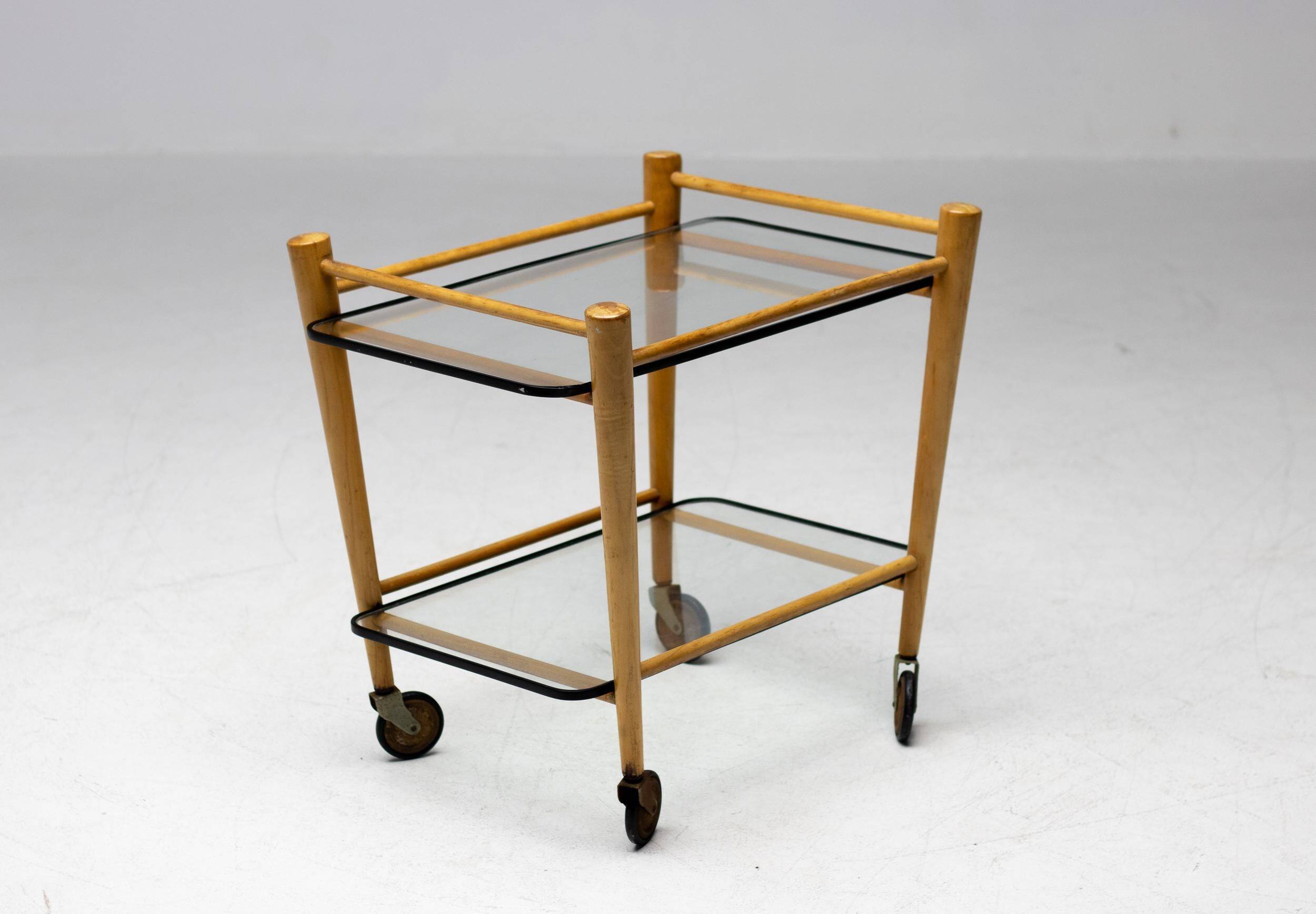 Italian conical tea trolley, circa 1950