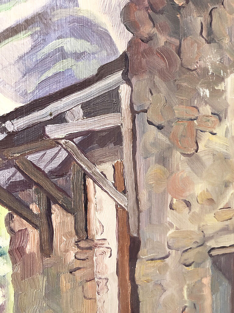 Oil painting landscape mountain 1938