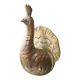 Patère paon en bronze