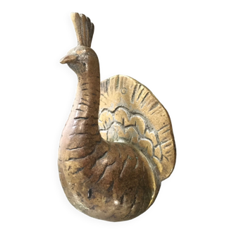 Peacock hook in bronze