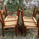 Chaises d'Arne Wahl Iversen teck et corde pour Glyngøre Stolefabrik années 60