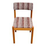 Scandinavian chair Baumann, solid beech wood with light beech and beige burgundy wool.