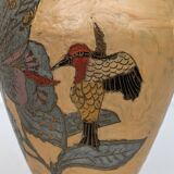 Pitcher, Hand painted brass jug