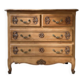 Commode Louis XV en merisier - 4 tiroirs