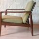 Scandinavian design armchair in solid teak vintage 1960s