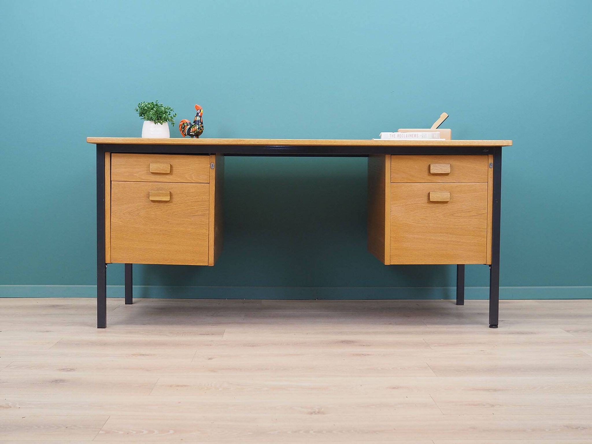 Ash desk, Danish design, 1980s, production: Labofa Møbler