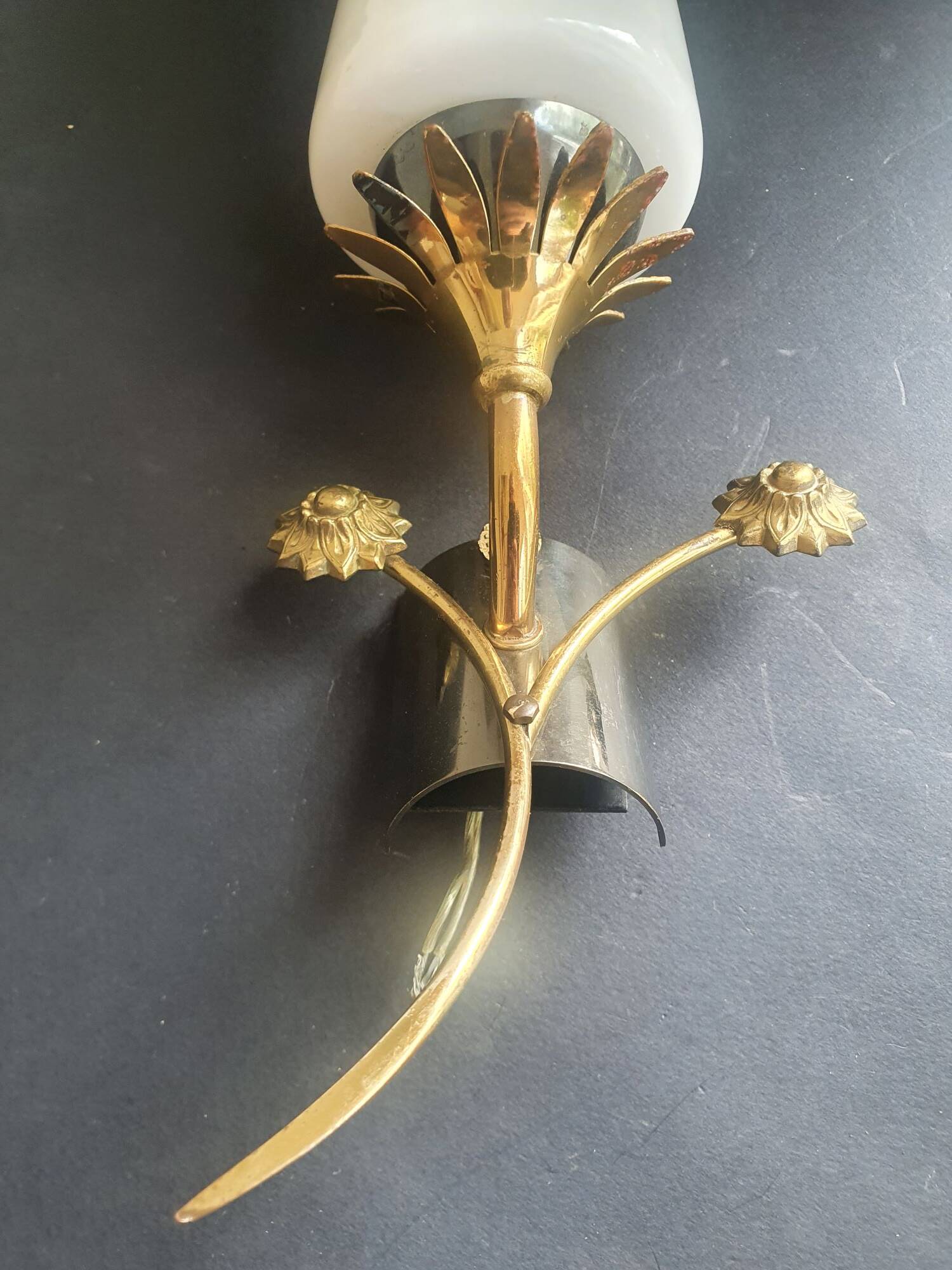 Pair of Art Deco wall sconces from the 1960s.