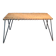 Vintage Raoul Guys coffee table in wicker and black metal, 1960.