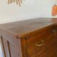 Industrial furniture notary binder with vintage American curtain 1940s