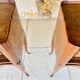 Pair of Louis XV style bedside tables in oak