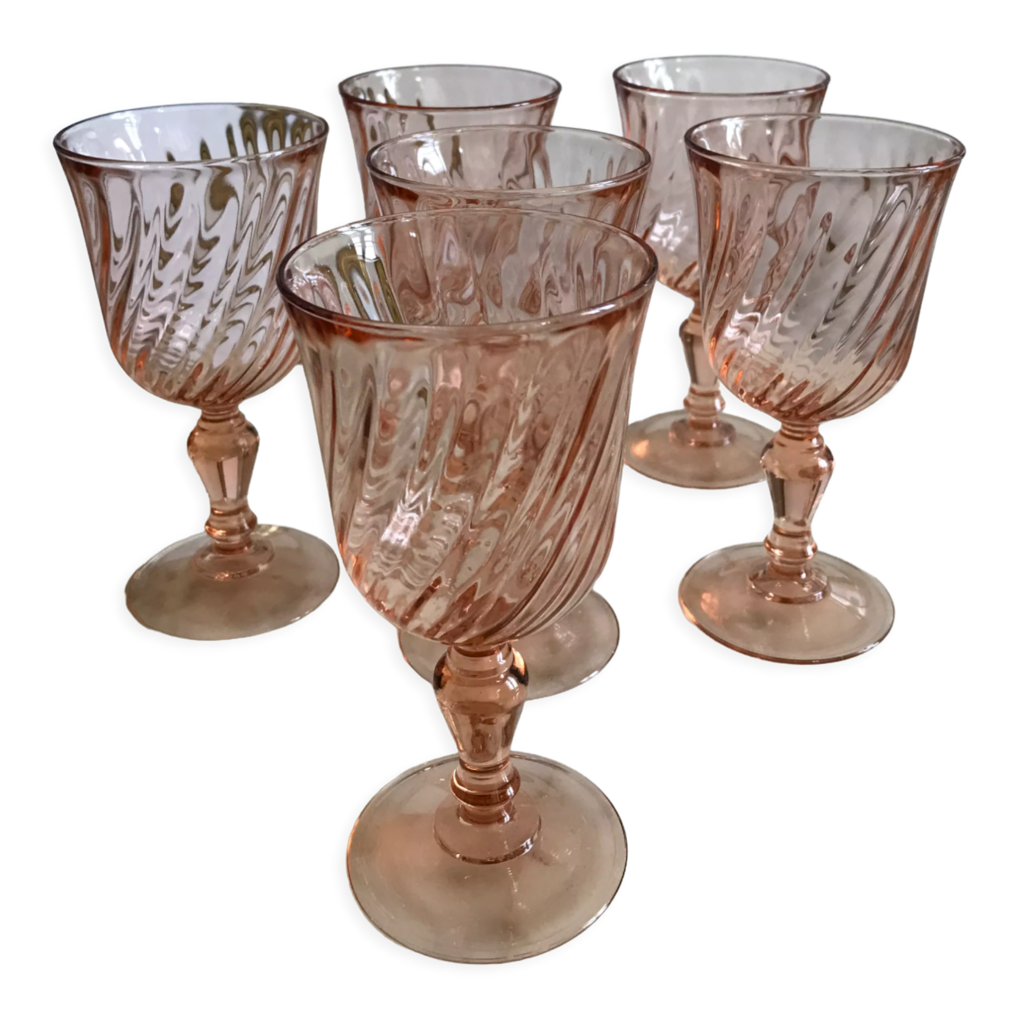 Series of 6 Rosaline water glasses