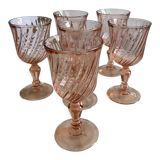 Series of 6 Rosaline water glasses