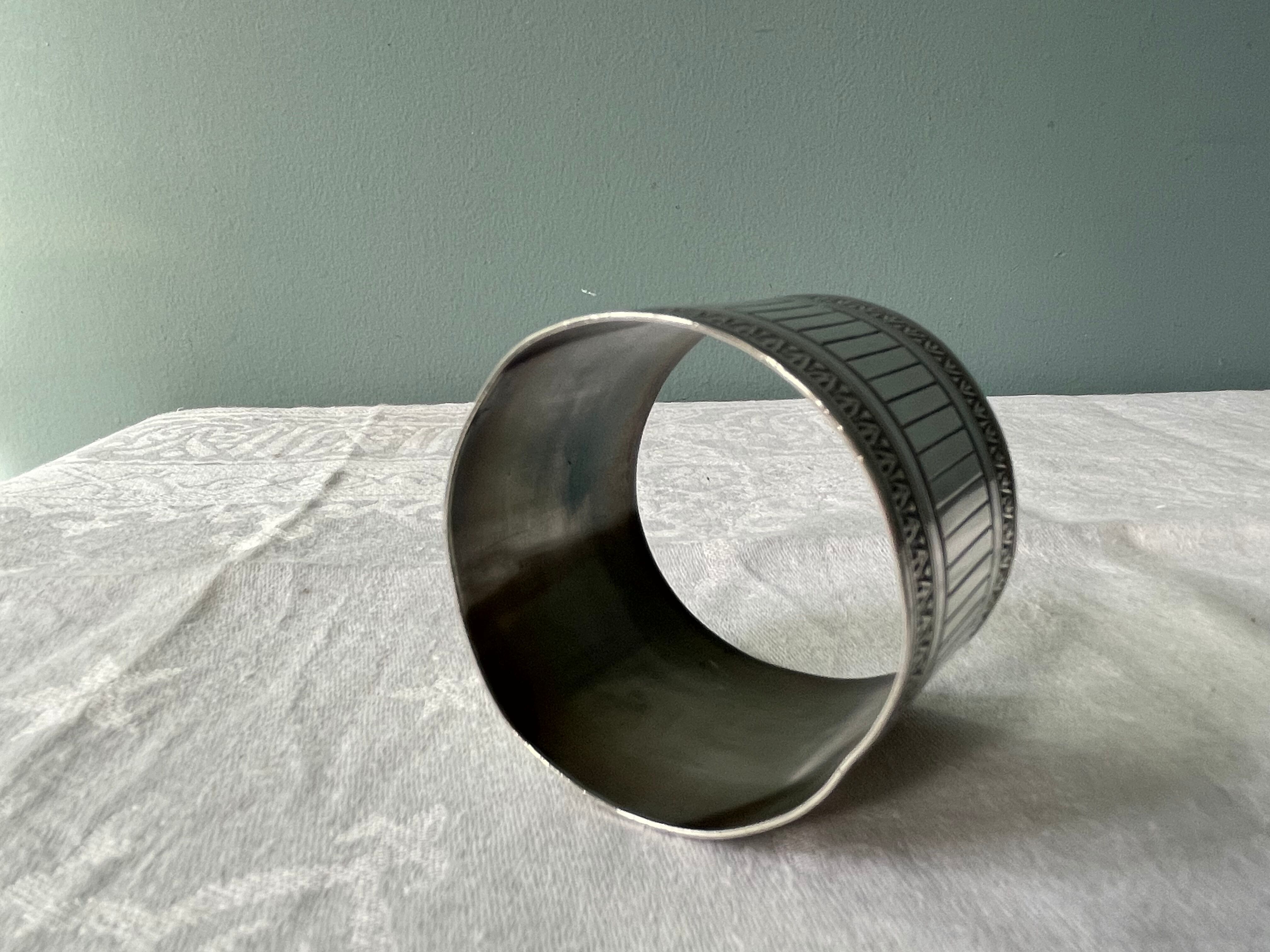 Old silver towel ring