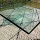 Low table design in tempered glass