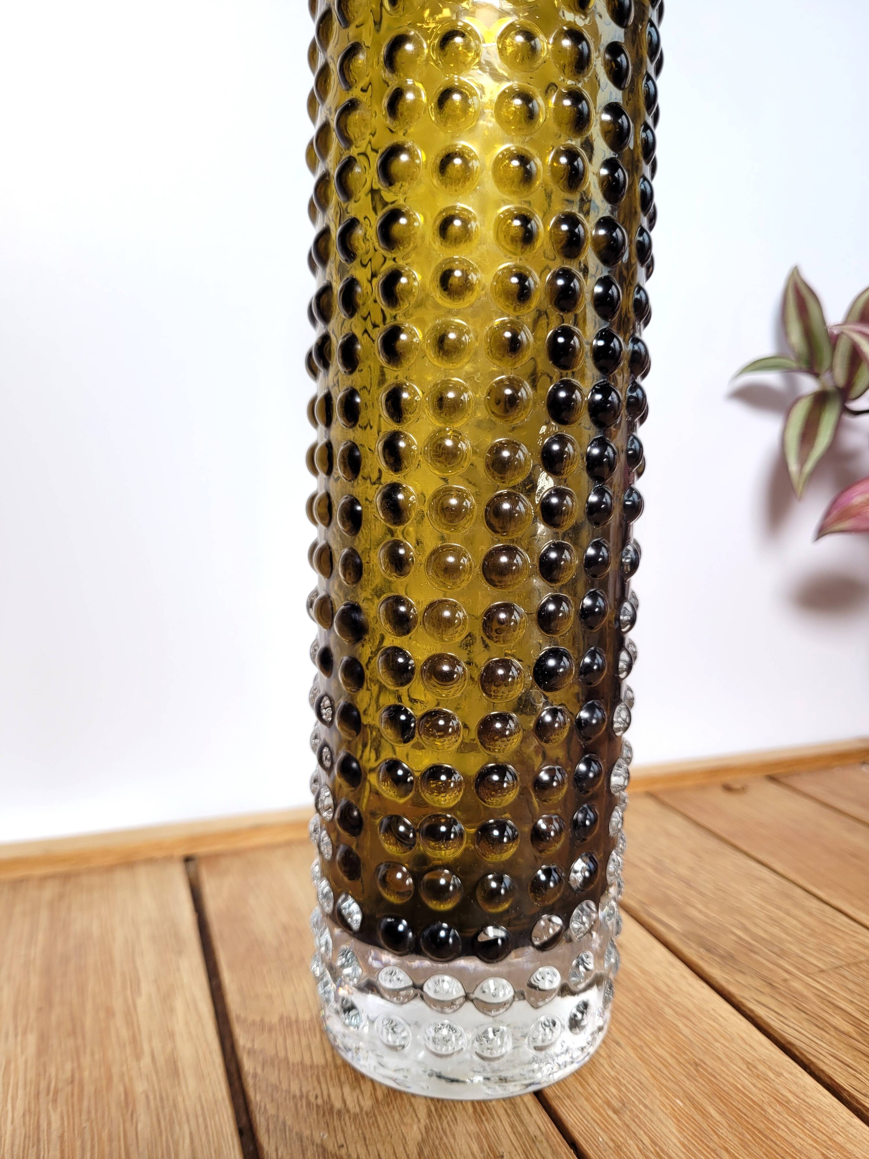 Vintage vase with bubble patterns