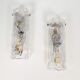 Pair of medium size 1970's Murano glass wall lamps by AV Mazzega