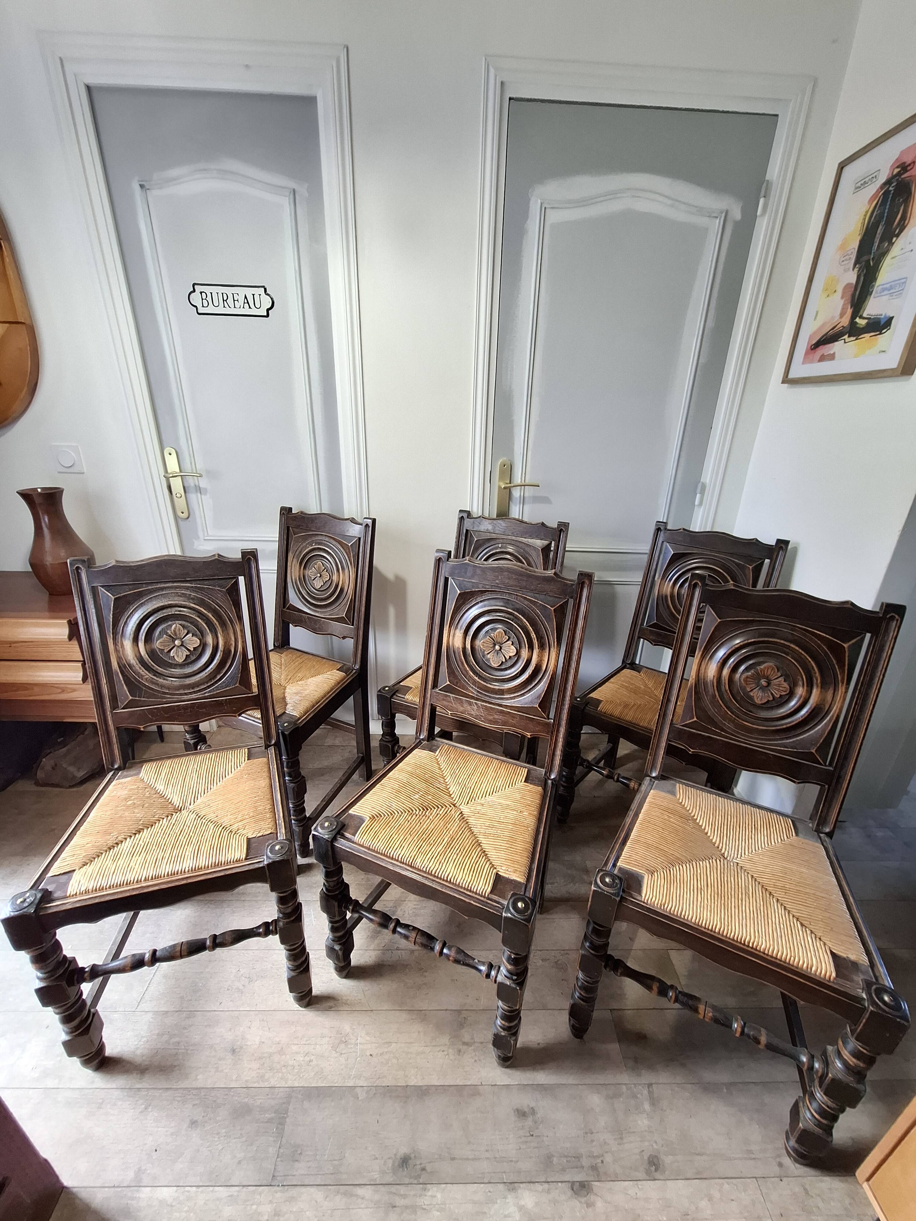 6 Arts and Crafts chairs