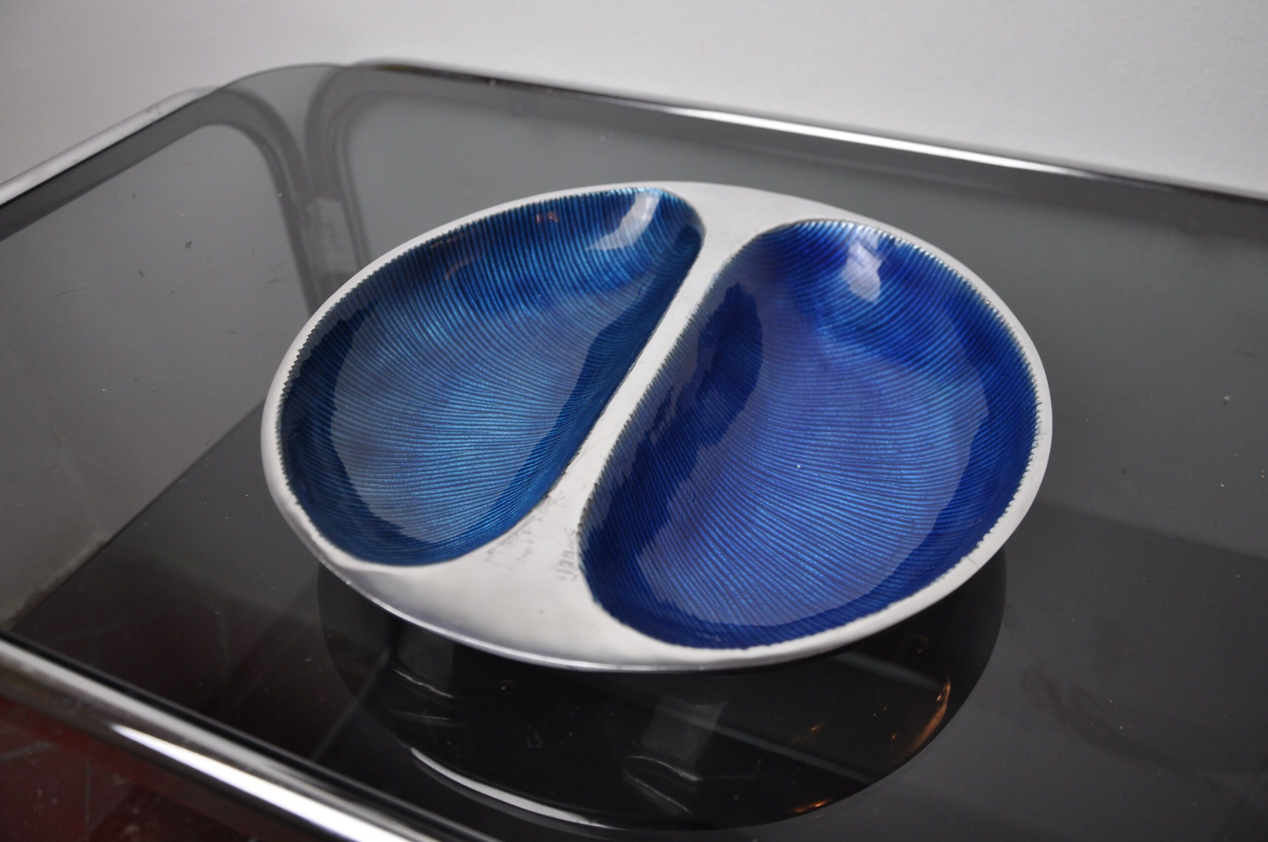 Brutalist ramekin enamelled by david marshall, 1980, spain