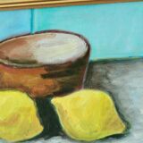 Original European still life oil on panel painting by Hans Haussdal