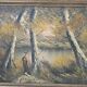 Dipinto d’atmosfera "Paesaggio Autunnale" – Vintage anni '70 con Cornice Do