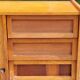 Vintage Golden Blond Oak Chest of drawers Feet Compass 6 Drawers 1 Door 50s