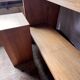 Ensemble bureau, console et 2 tabourets en chêne massif